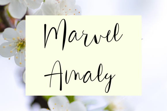 Discover Marvel Amaly: A Handwritten Font for Editorial Elegance