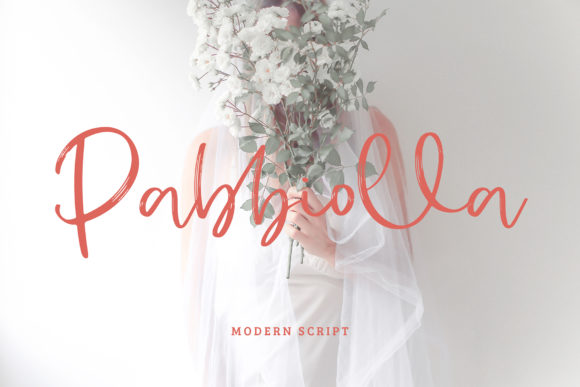 Discover the Charm of Pabbiolla: A Brushed Script Typeface
